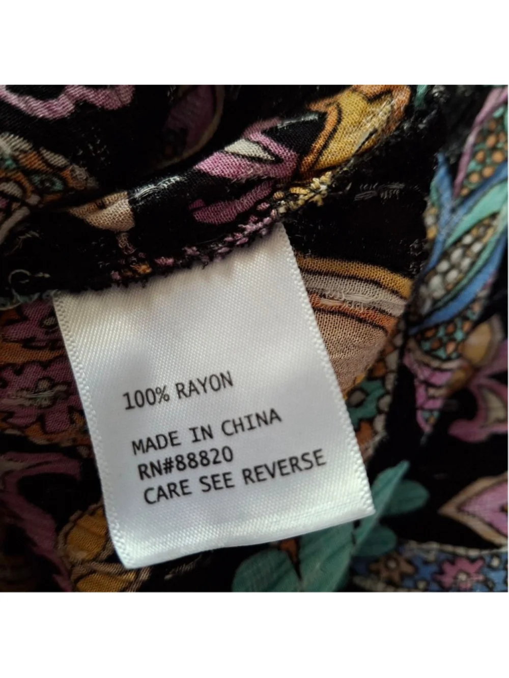 Haute Hippie Maxi Skirt M Black Turquoise Paisley boho Y2K beach flowy - Picture 9 of 9